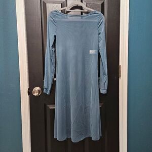 Weissman Balera child large NWOT pine green sheer overdress blouse dance costume